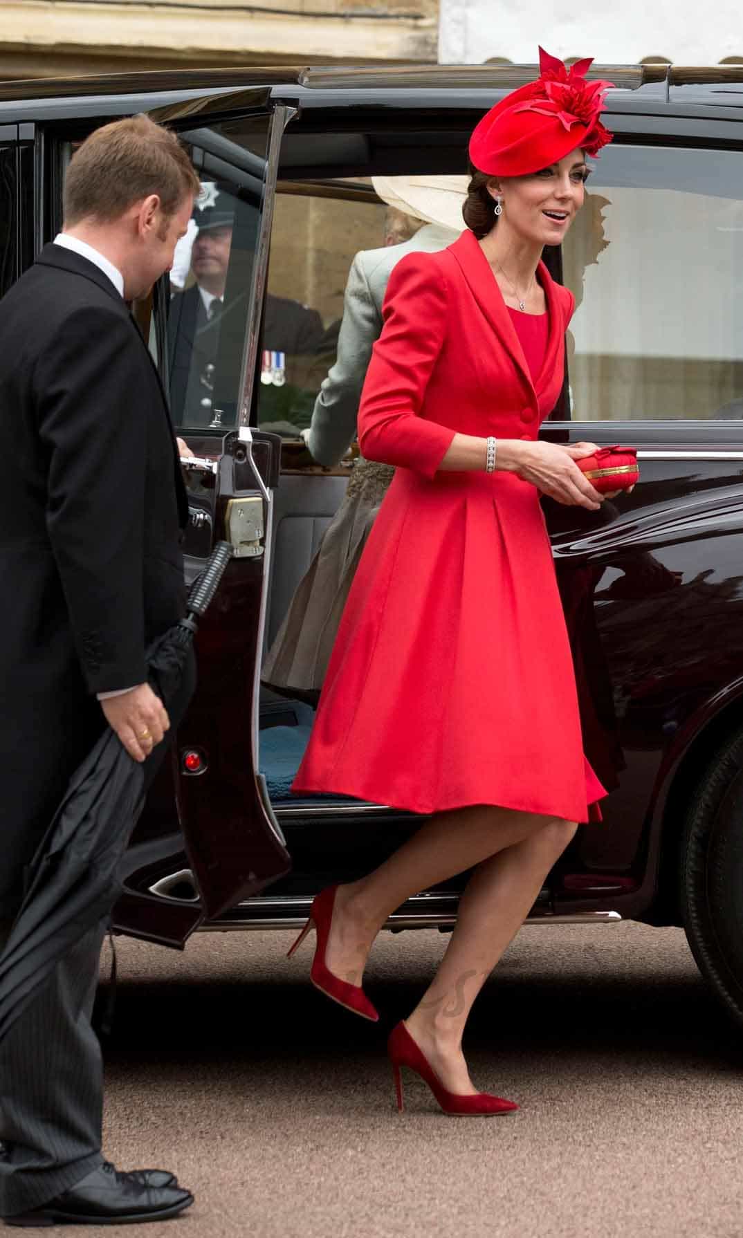 Kate Middleton apuesta por el color rojo