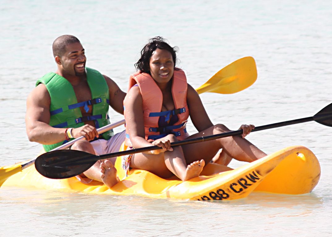 Jennifer Hudson con David Otunga - Bahamas - 2010