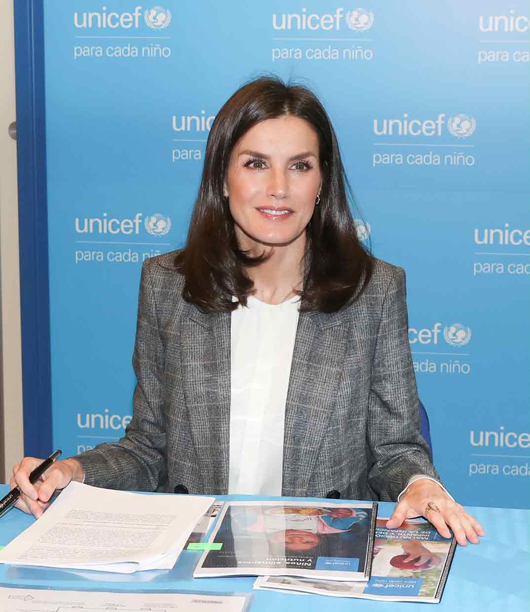 Reina Letizia - Reunión de trabajo con UNICEF © Casa S.M. El Rey
