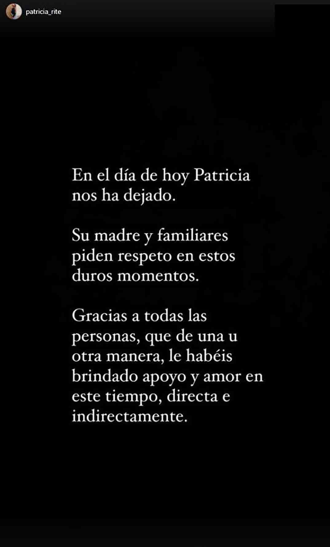 Patricia Rite © Redes Sociales