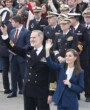 El look que ha lucido la reina Letizia para despedir a su hija, la Princesa Leonor