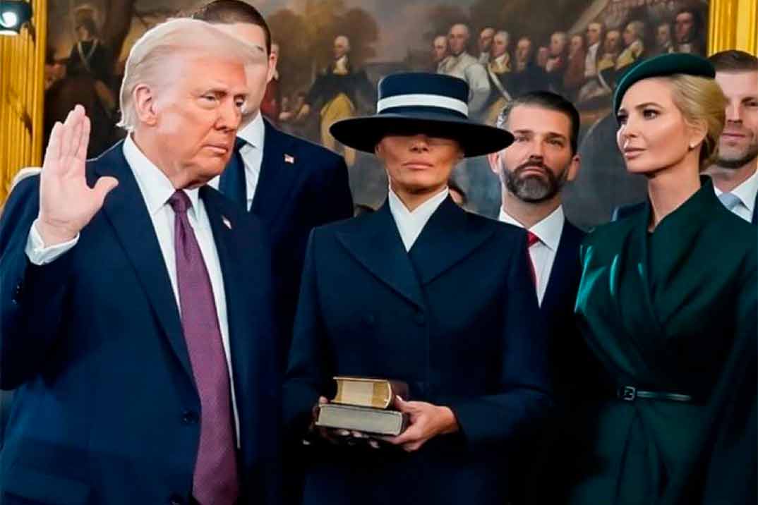 El icónico sombrero de Melania, un beso fallido y el baile que definió la toma de posesíón de Donald Trump