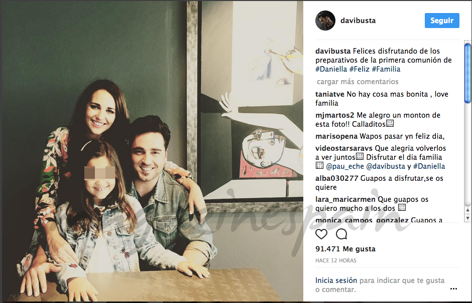 David Bustamante y Paula Echevarria posan juntos de nuevo