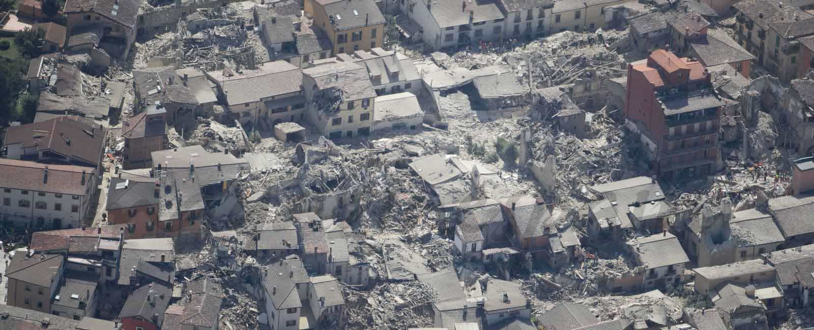 Amatrice, la magnitud del terremoto vista desde el aire