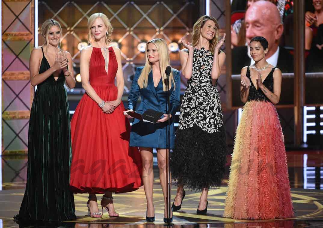 Shailene Woodley, from left, Nicole Kidman, Reese Witherspoon, Laura Dern y Zoe Kravitz - Big Little Lies